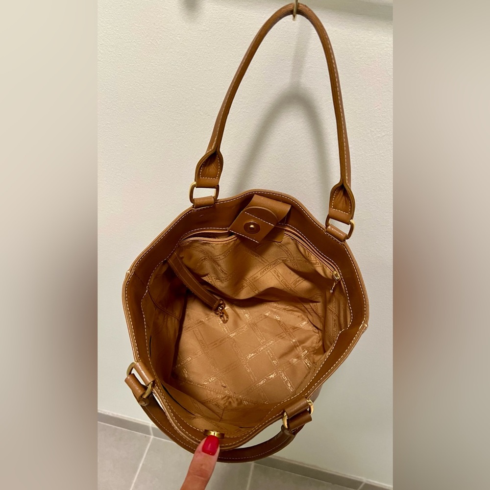 Longchamp Small Leather Tote | Brown - Picture 6 of 15